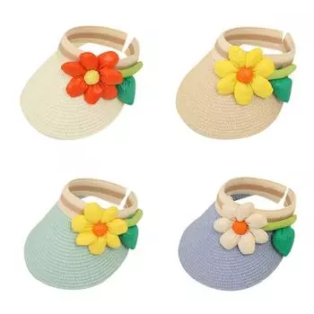 Пустой цилиндр, сладкий и милый цветок, зонтик с большими полями для маленьких девочек