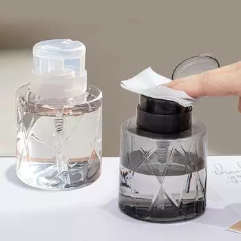 Пустой дозатор-дозатор, многоразовый флакон, очиститель для маникюра и снятия макияжа, контейнер для прессования чёрный