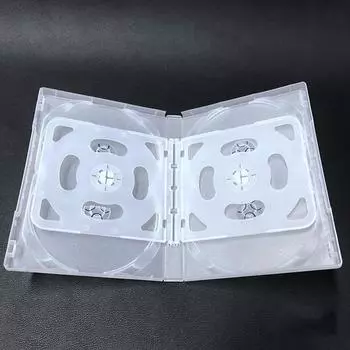 Пустой футляр для компакт-дисков из полипропилена, молочно-прозрачный футляр для компакт-дисков, вместимость футляра для компакт-дисков 4-8 дисков as the picture