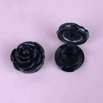 Пустой футляр для теней для век в форме цветка, коробка для помады, косметический контейнер, многоразовый дозатор для тонального крема с зеркалом