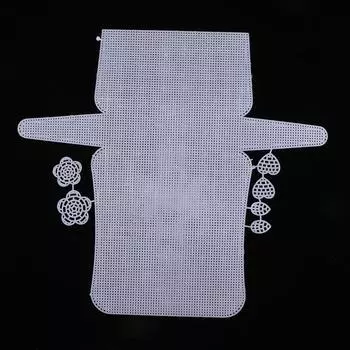 Пустой ковер, зацепляющий сетчатый холст для изготовления сумок, поделок своими руками 42x46cm белый