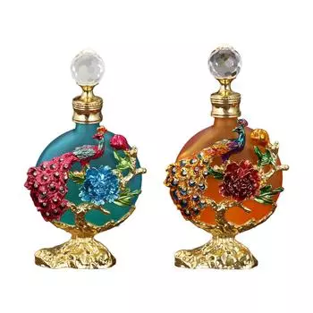 Пустой многоразовый флакон для духов, декоративный роскошный стеклянный флакон для духов объемом 30 мл оранжевый