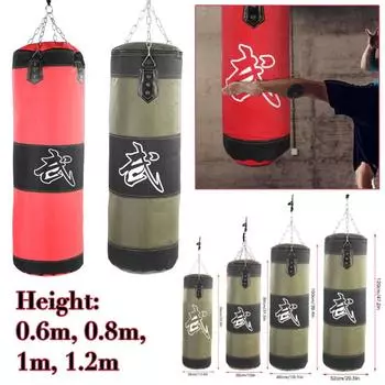 Пустой тренировочный боксерский крюк Удар Мешок с песком Бой Карате Удар Удар Мешок с песком Мешок с песком 60CM красный