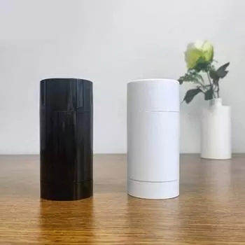 Пустой тюбик для стика Практичное устойчивое основание Легкий пустой тюбик для стика С закручивающимся дном Наполнитель для дезодоранта Тюбик для румян Пустой тюбик для стика 15g белый