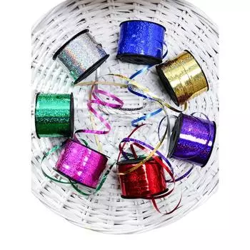 Пустой воздушный шар веревка свадьба день рождения вечеринка лента серпантин дождь шелковая лента с бахромой декоративный лазер кабель стяжка ремешок silver [about 90 meters.