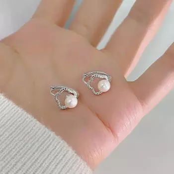 Пустотелые Звезды Цветок Жемчужина Пуговица Женские Милые Летние Новые Серьги