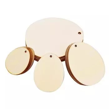 Пустые деревянные пасхальные яйца, поделки своими руками, счастливая пасхальная вечеринка, украшение для дома, подвесное украшение, детские подарки, незаконченные деревянные срезы