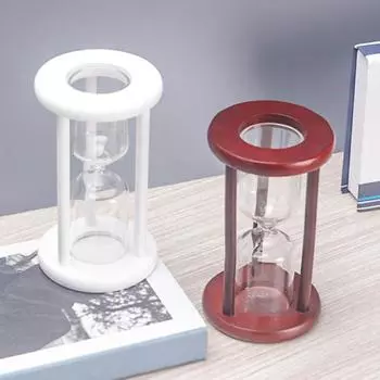 Пустые песочные часы, украшение, деревянная рамка, заполняемый песочный таймер, самозаполняющийся песочный стакан, винтажный домашний офис, настольный орнамент, подарок на день рождения белый