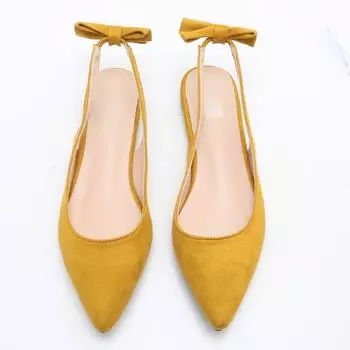 Пустые туфли с заостренной спинкой и резинкой, осенние женские туфли на плоской подошве