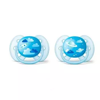 Пустышка Avent для девочек Ultra Soft Deco 6-18 месяцев 2U