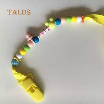 Пустышка для маленьких мальчиков и девочек, зажим для соски, цепной держатель, пустышка, ремешок для сосков для детей жёлтый