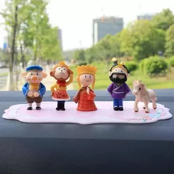 Путешествие на Запад мультяшная кукла автомобиль центральная консоль навигационный экран украшение автомобиль маленький креативный орнамент декоры украшает