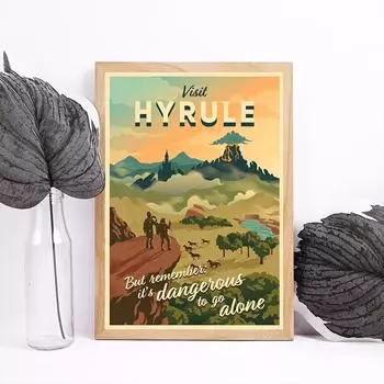 Путешествие Пейзаж Плакат Зельда Картина Маслом Дыхание Дикого и Затерянного Леса Гостиная 21cm30cm NoFrame