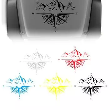 Путешествуйте стильно с наклейкой Mountain Home на колесах, водонепроницаемой наклейкой для автофургона серый