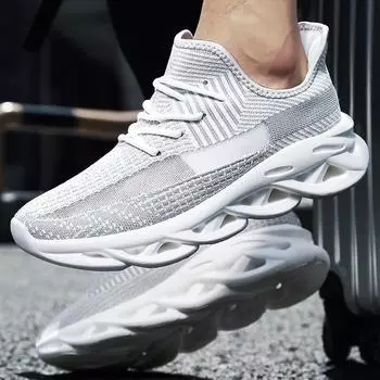 Putian blade shoes men s spring and summer casual coconut shoes outdoor breathable fly-woven men s shoes single-net running mesh shoes 39 чёрный