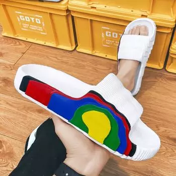 Putian Coconut Shoes Large Beach Couples Wearing Outward Home Furnishing Kanye Slippers 35-36 чёрный