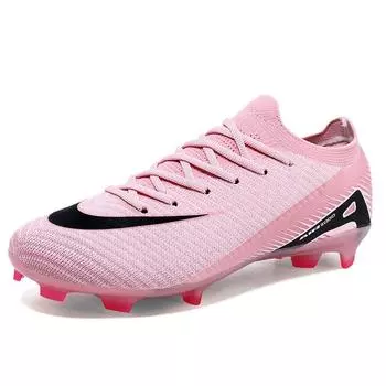 Putian seamless fly-woven football shoes boys primary school students professional shoes men s low-top teenagers long nails professional training 35