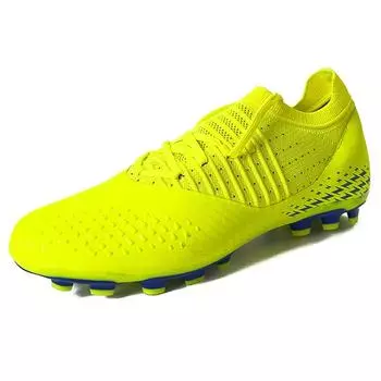 Putian seamless fly-woven football shoes men s low-top broken nails artificial turf long nails adult youth training shoes 37