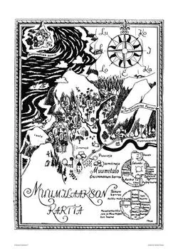 ПутинкиМУМИН Монохромный постер Муми-долина PTK040070 (Муми) белый