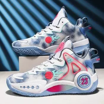 Путянь подлинные баскетбольные кроссовки цементный пол новые нескользящие и износостойкие звуковые кроссовки профессиональные боевые амортизирующие спортивные кроссовки 35