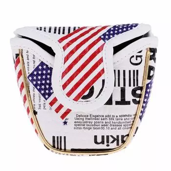 Putter cover head cover Odyssey Compatible with 2 balls Magnetic type for mallets USA UK (USA)