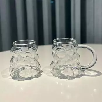 Пузырьковая чашка с боросиликатной ручкой