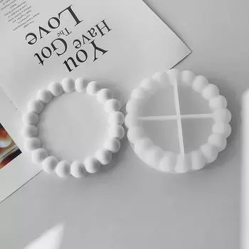 Пузырьковая кружевная подставка для чашек, силиконовые формы, сделай сам, цемент, скандинавская штукатурка, подставка, круглый поднос, керамическая форма, домашний декор, подарок для рукоделия белый