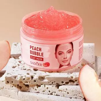 Пузырьковая маска из огурца и персика, грязевая маска для глубокого очищения пор, маска против морщин, средства по уходу за кожей 100g зелёный