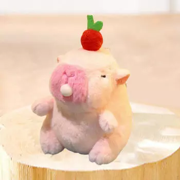 Пузырьковая плюшевая игрушка Капибара брелок сумка держатель для ключей Декор принадлежности Шарм портативный розовый
