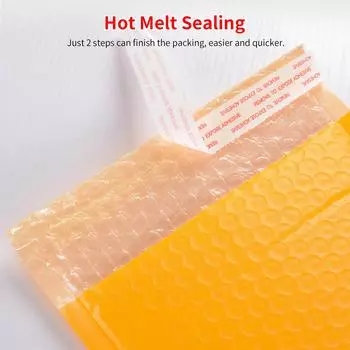 Пузырчатые почтовые конверты с мягкой подкладкой, сумка-конверт, полиэтиленовые самозапечатывающиеся почтовые подарочные пакеты для доставки 11x15cm жёлтый