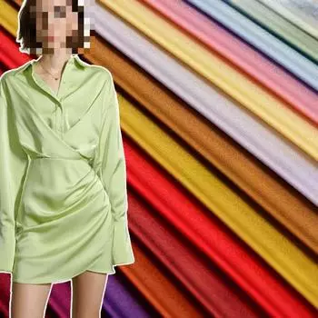 Пузыристый атлас микро эластичная ткань по метрам для пижам платьев рубашек пошив простой глянцевой имитации ацетатной ткани мягкая драпировка 100x150cm