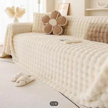 Пузыристый искусственный мех диванное полотенце искусственный мех диванный чехол одеяло диван чехол универсальный для гостиной теплый 180x90cm