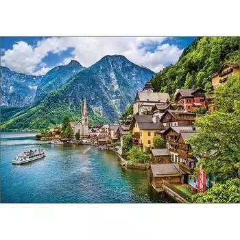Puzzle Korea Beautiful Hallstatt Village Scenery Jigsaw Puzzle 3118, Korean popular puzzles