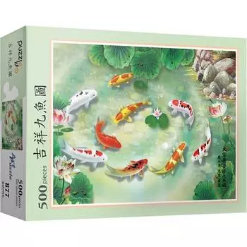Puzzle Life Lucky Fish Island Jigsaw Puzzle PL877, популярные корейские головоломки
