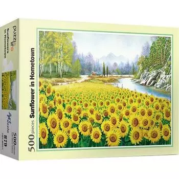 Puzzle Life Подсолнух Озеро Сад Пазл PL879, Корейские популярные головоломки