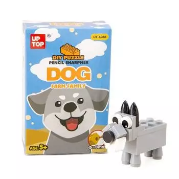 Puzzle Toys DIY Assembly Pencil Sharpener Animal Shape Pencil Sharping Tools School Supplies DOG