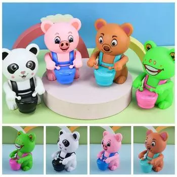Puzzle Toys Drumming Bear Wind-up Toy Miniature Ornament Drumming Musical Toys Boy And Girl Style A