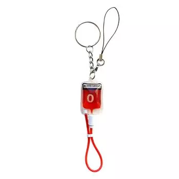 PVC Blood Bag Pendant Bag Charm Mobile Phone Straps Keyring Blood Bag Keychain DIY Accessory O