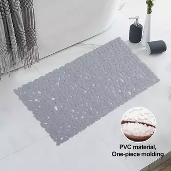 ПВХ полые буквы Душ Ванная комната Противоскользящий коврик Ванная комната Ножки для ванны Туалет для дома Душ Коврик Аксессуары для ванной Гаджеты для ванной 66x36cm розовый