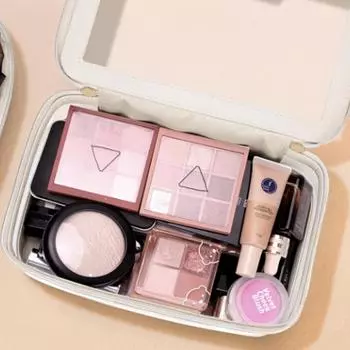 PVC Makeup Bag Transparent Large Capacity Bath Bag Waterproof Portable Wash Bag Women Portable Travel Storage Bag Toiletry Bag чёрный