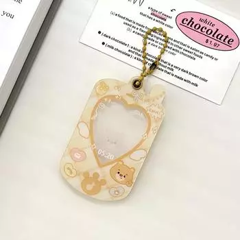 PVC Mobile Phone Photocard Frame Dog Access Card Protective Case Idol Card Display Protector Girls жёлтый