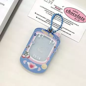 PVC Mobile Phone Photocard Frame Dog Access Card Protective Case Idol Card Display Protector Girls