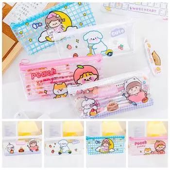 PVC Pencil Bags Cute Pencil Pouch Simple Pencil Case Children style 3