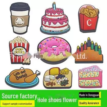 PVC Shoe Charm Decoration - Garden Shoes Food-Themed Accessories