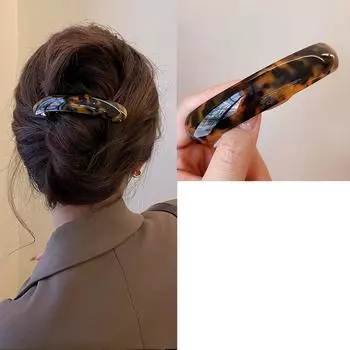 PVC Spring Clip Arc Large Hairpin Fashion Leopard Print Hair Clip Girl style 3