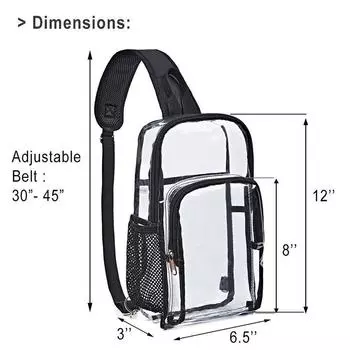 Pvc Transparent Chest Bag Clear Crossbody Bag Men Women Outdoor Waterproof Shoulder Bags Fanny Pack Bum Bags