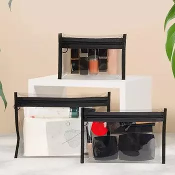 PVC Transparent Makeup Bag Women Cosmetic Bags Toiletry Wash Bag Travel Cosmetic Organizer Kids Coin Purse Coin Pouch Card Bag S