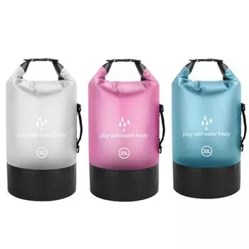 Водонепроницаемый сухой мешок из ПВХ 2 л/5 л/10 л/20 л для дайвинга на открытом воздухе складной мужской и женский пляжный купальный рюкзак для рафтинга, рек и океанов 2L Strapless-White