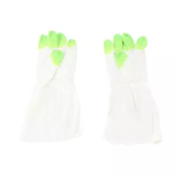 ПВХ Бытовые Перчатки Уборка Противоскользящие Многофункциональные Эргономичные Водостойкие Мытье Посуды зелёный