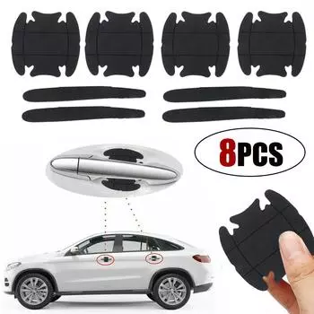 ПВХ черная наклейка на ручку двери автомобиля антицарапающая черная авто миска защитные пленки краска прочная высококачественные автомобильные аксессуары чёрный